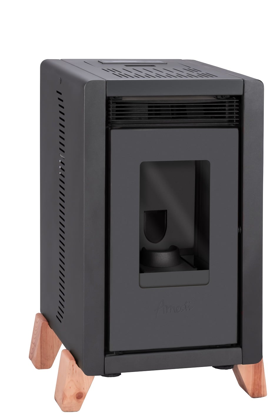 ESTUFA A PELLET BAMBU 6000 NEGRO AMESTI - 8