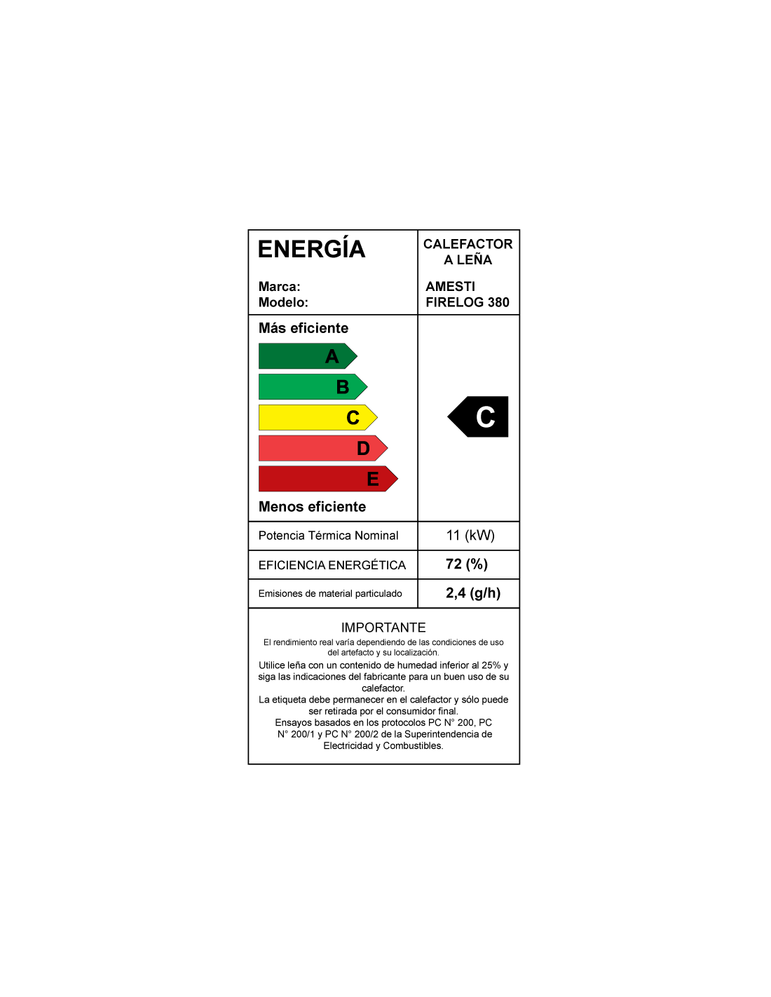 ESTUFA A LEÑA FIRELOG 380 AMESTI - 8
