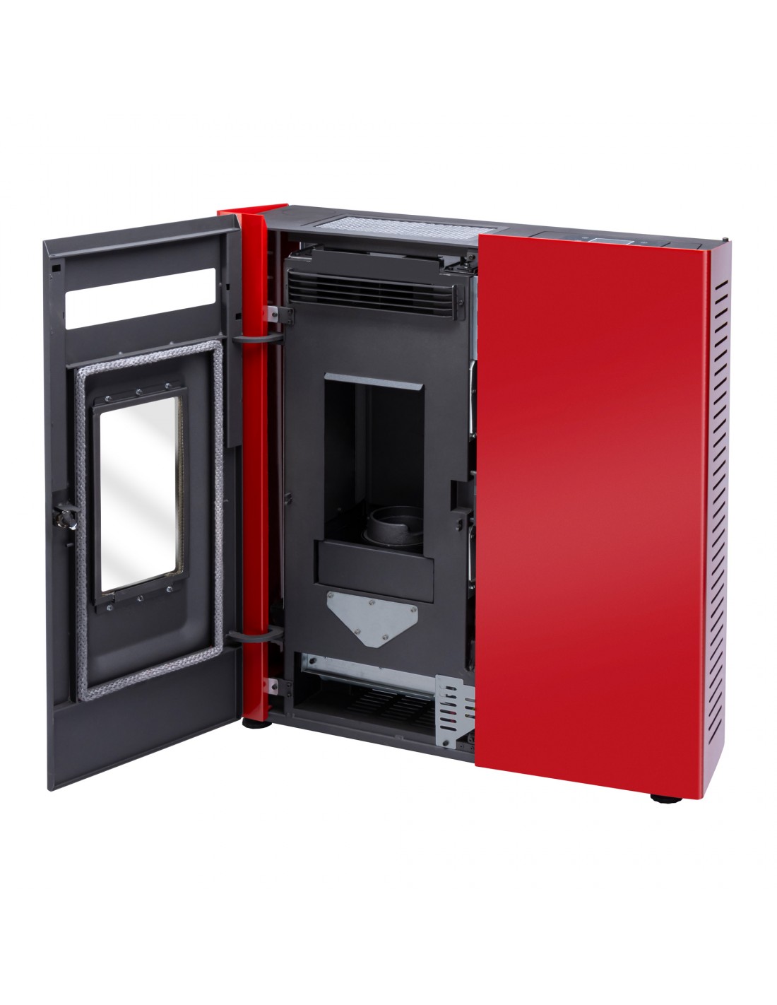CALEFACTOR A PELLET SLIM 9000 ROJO - 4