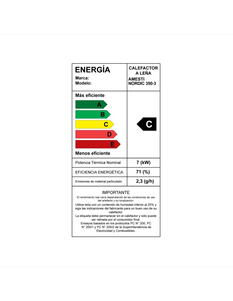 ESTUFA A LEÑA NORDIC 350 AMESTI - 5