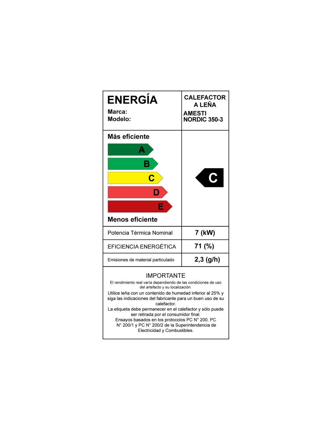 ESTUFA A LEÑA NORDIC 350 AMESTI - 2
