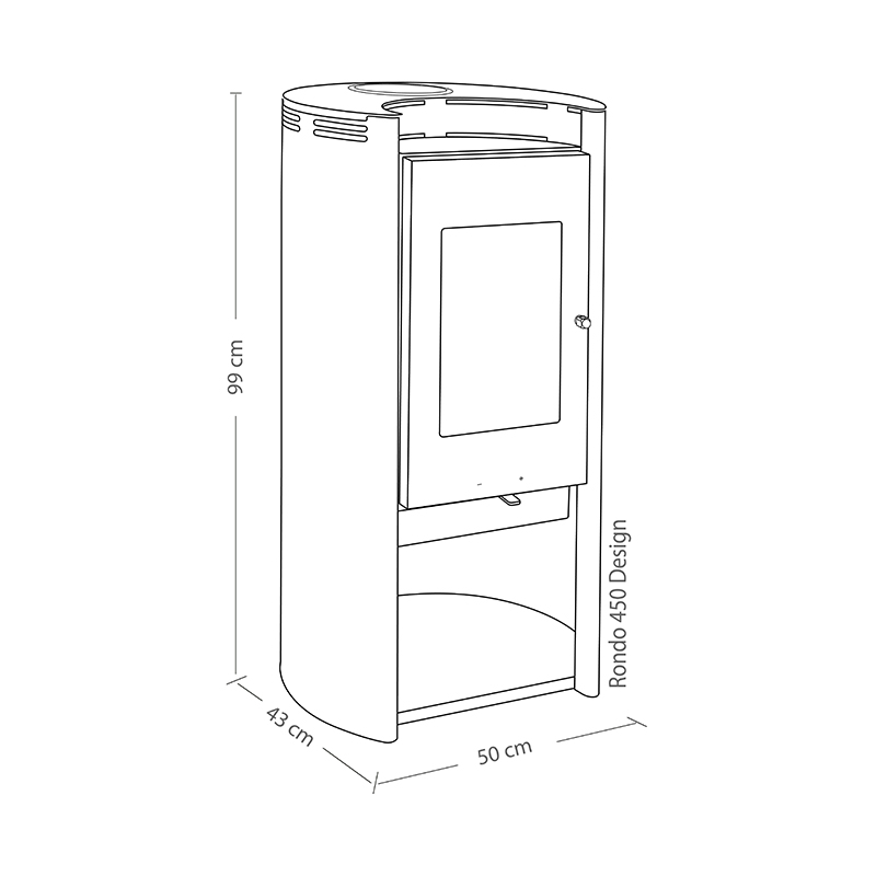 CALEFACTOR A LEÑA AMESTI RONDO 450 DESIGN - 5