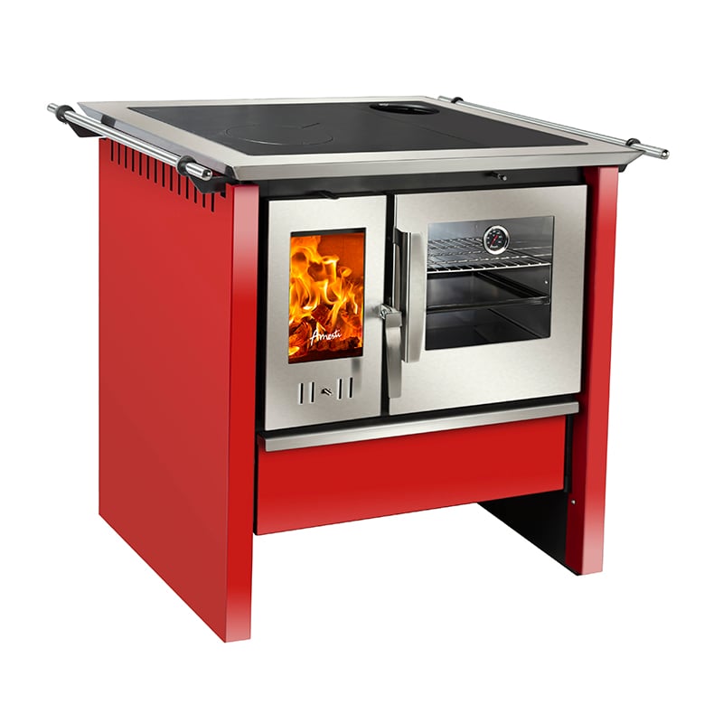 COCINA A LEÑA AMESTI ALLEGRA ROJA