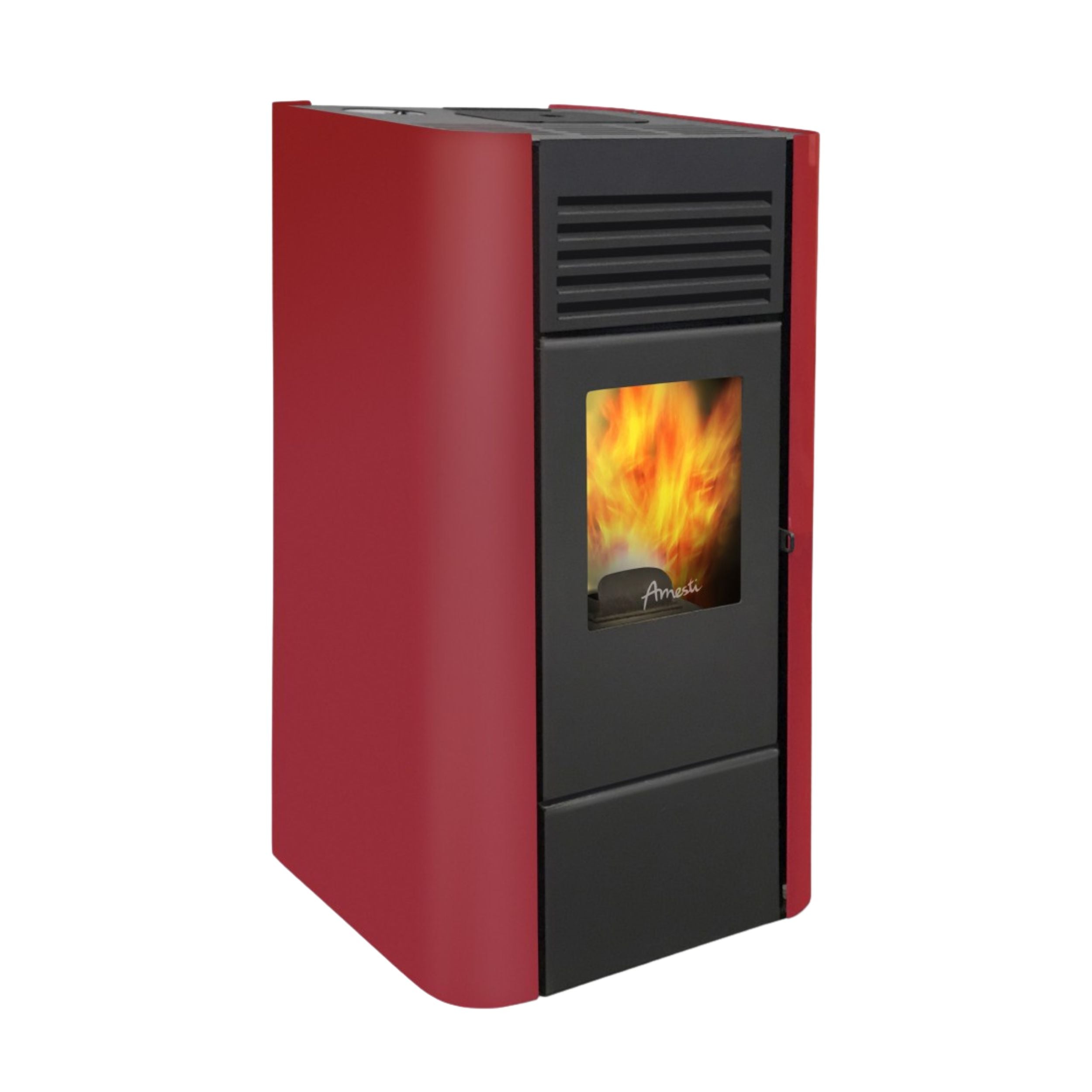 CALEFACTOR A PELLET MILANO ROJO - 1