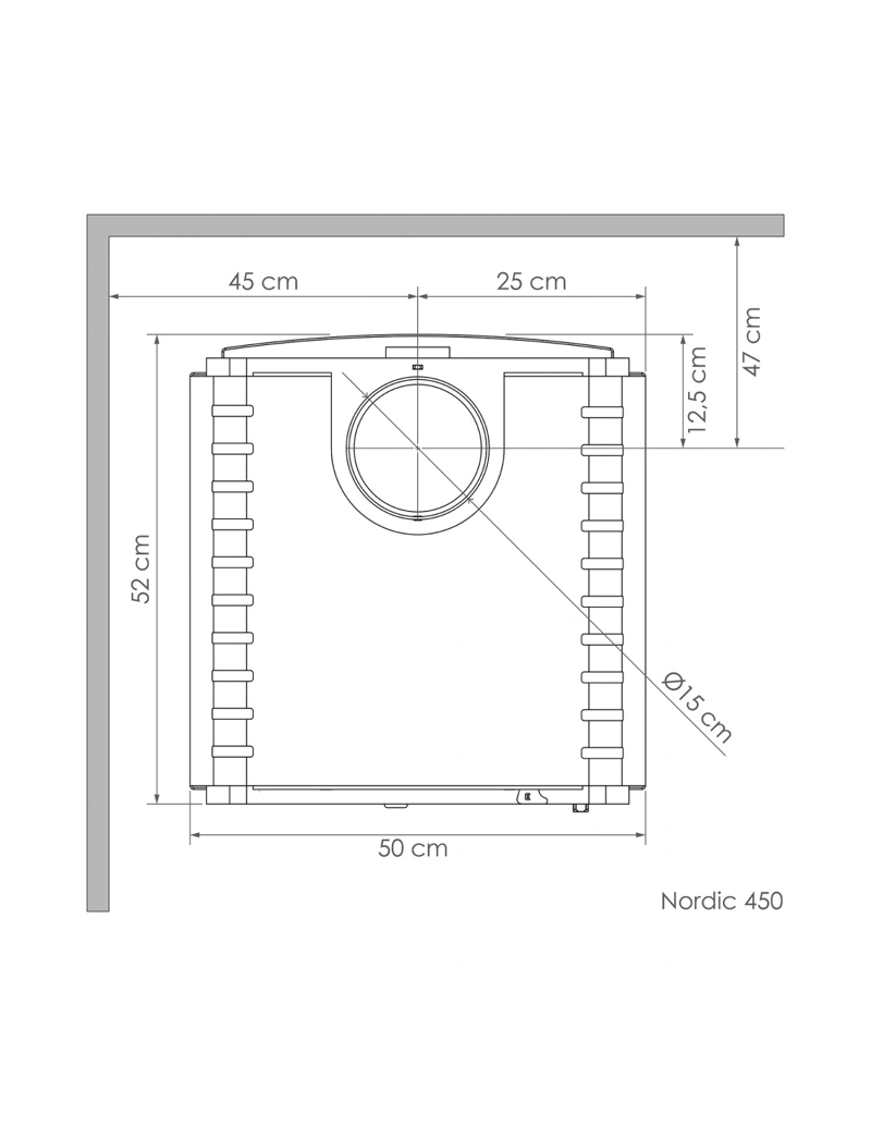 ESTUFA A LEÑA NORDIC 450 + KIT INSTALACION 6' - 5