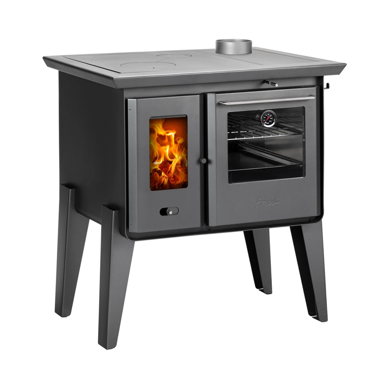 COMBO COCINA A LEÑA COMBUSTION LENTA ALMA + KIT INSTALACION 5' - 2