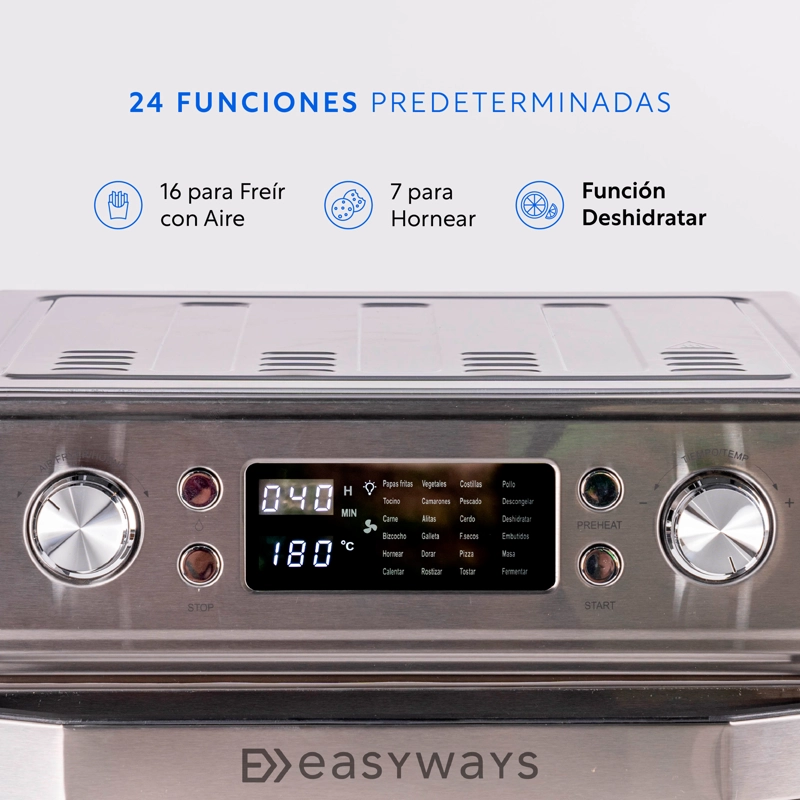 Freidora de Aire Horno Air Fryer Gourmet Pro 20 L EasyWays - 4
