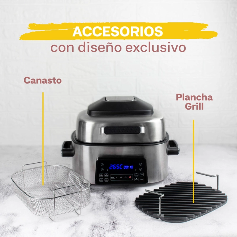 PARRILLA FREIDORA DE AIRE AIR FRYER GRILL 6 L EASYWAYS - 5