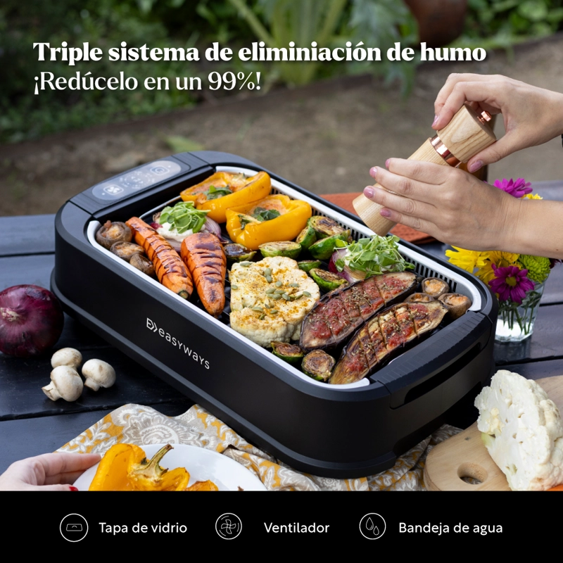 PARRILLA ELÉCTRICA SMOKELESS GRILL MASTER EASYWAYS - 3