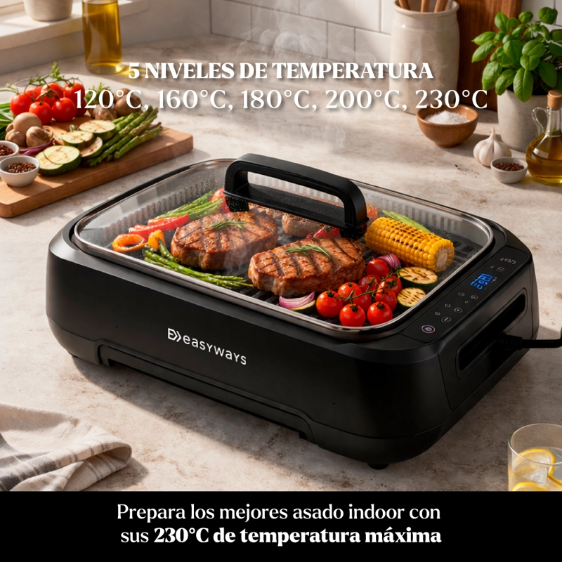 PARRILLA ELÉCTRICA SMOKELESS GRILL MASTER EASYWAYS - 4