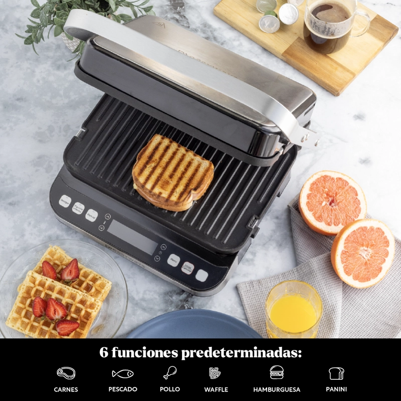 PLANCHA - PARRILLA, WAFFLES, SANDWICH , PANINI LET'S GRILL 3 EN 1 EASYWAYS - 6