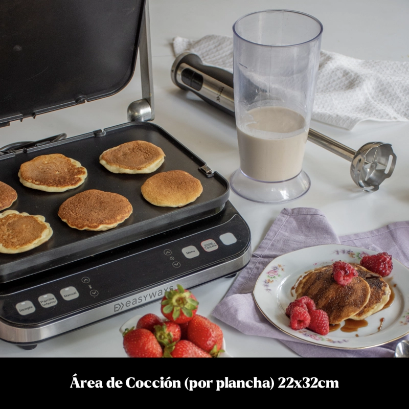 PLANCHA - PARRILLA, WAFFLES, SANDWICH , PANINI LET'S GRILL 3 EN 1 EASYWAYS - 10