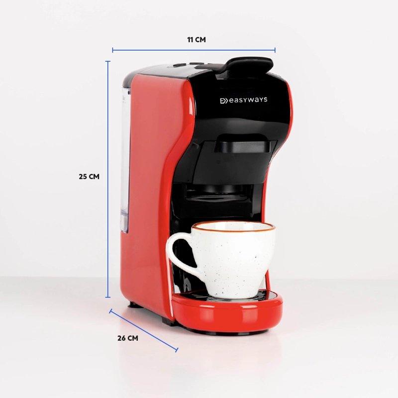 CAFETERA MILANO COFFEE 3 EN 1 ROJO EASYWAYS - 7