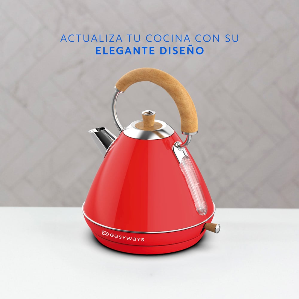 HERVIDOR DESIGN ROJO 1,7 L EASYWAYS - 3