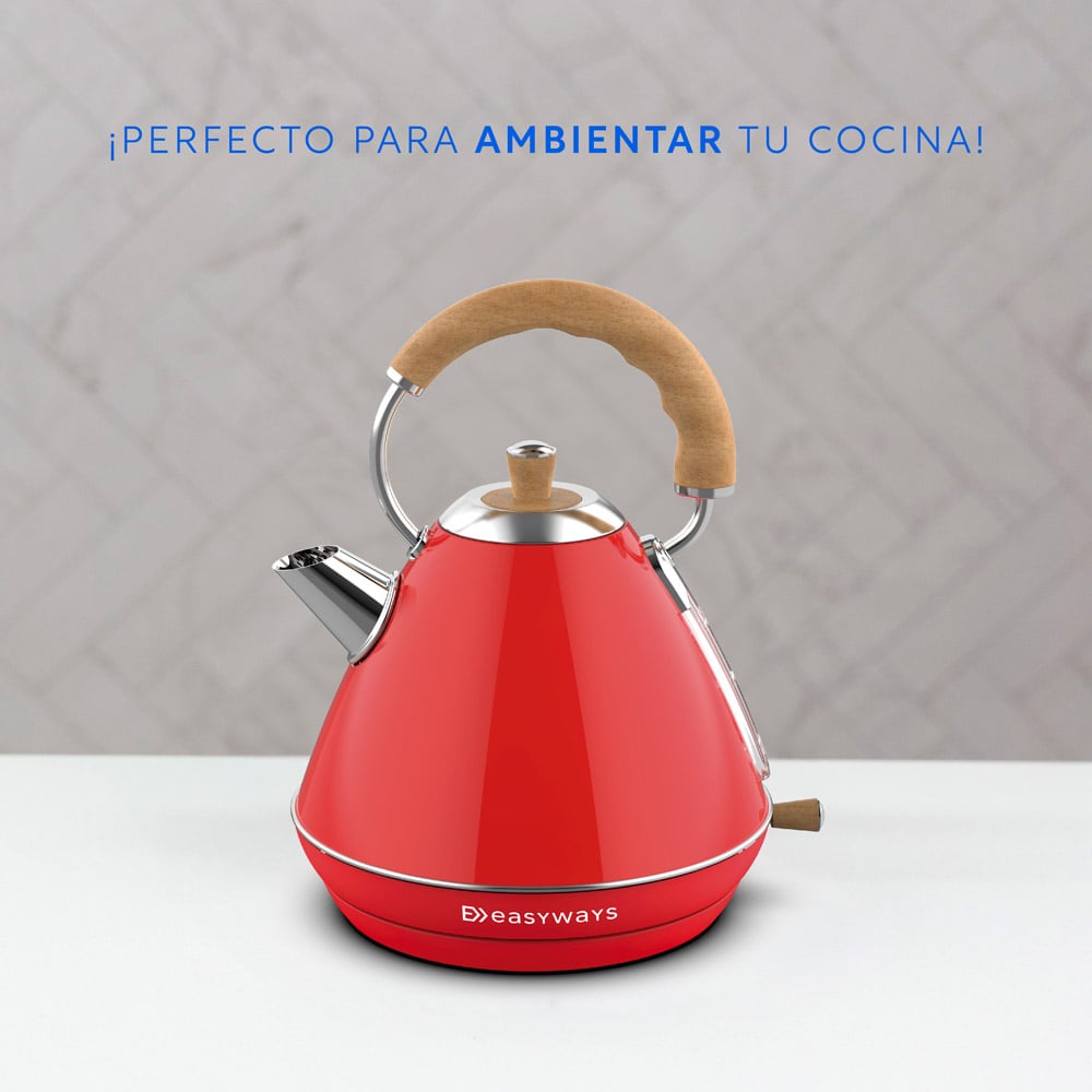 HERVIDOR DESIGN ROJO 1,7 L EASYWAYS - 4
