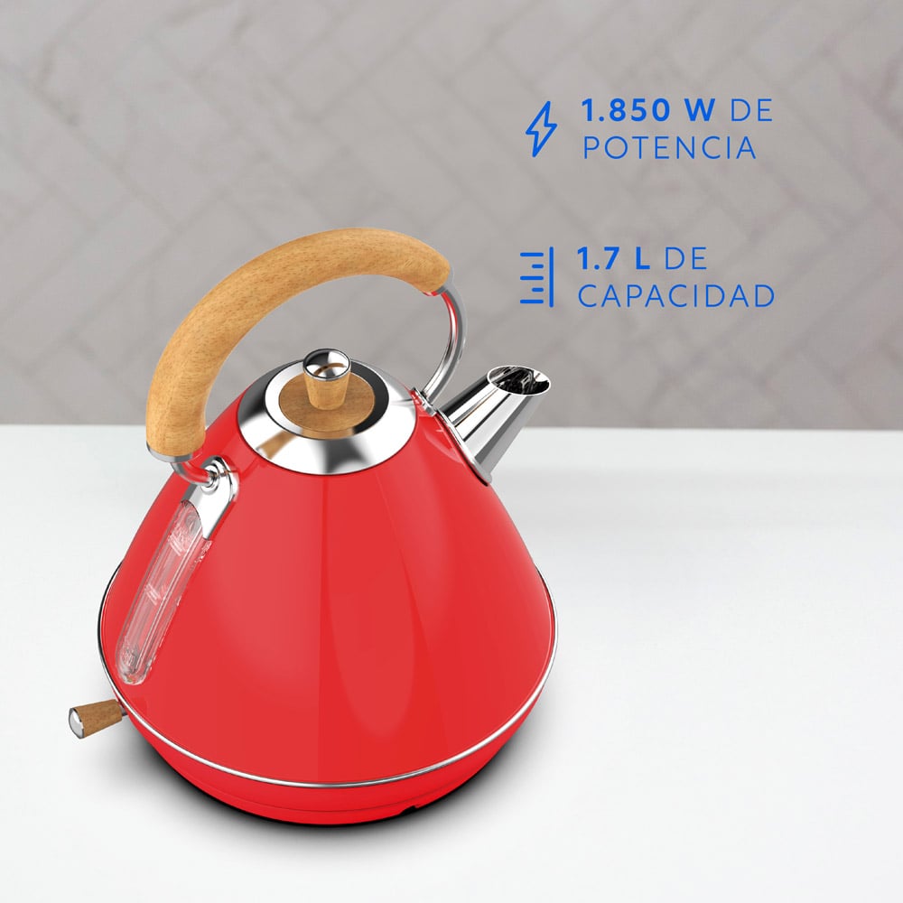 HERVIDOR DESIGN ROJO 1,7 L EASYWAYS - 5