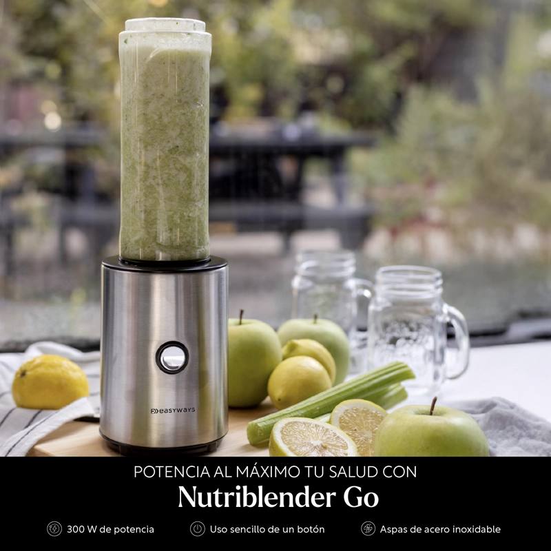 LICUADORA PERSONAL NUTRIBLENDER GO DOS VASOS 600 ML EASYWAYS - 4
