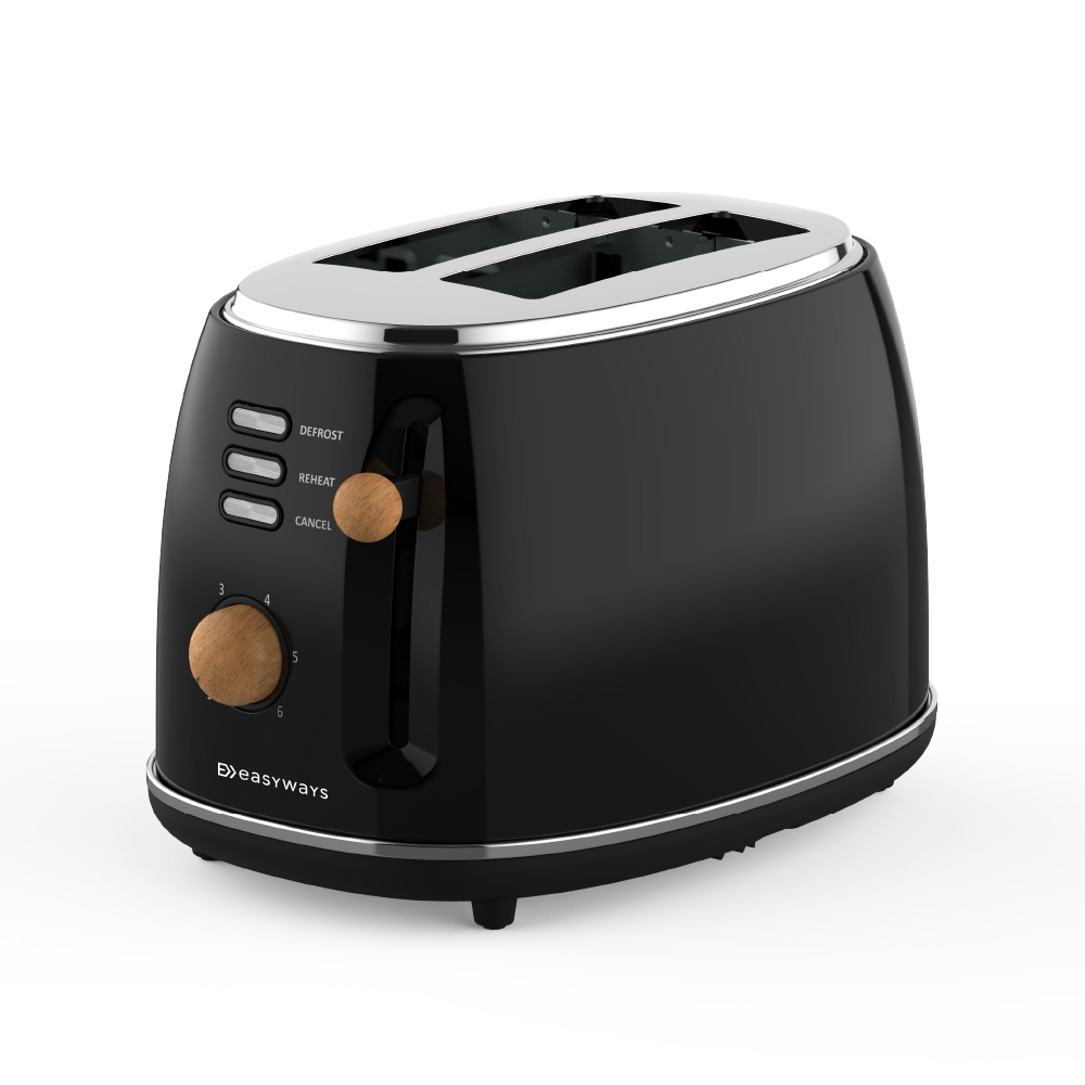 TOSTADOR DESING 2 REBANADAS EN COLOR NEGRO EASYWAYS