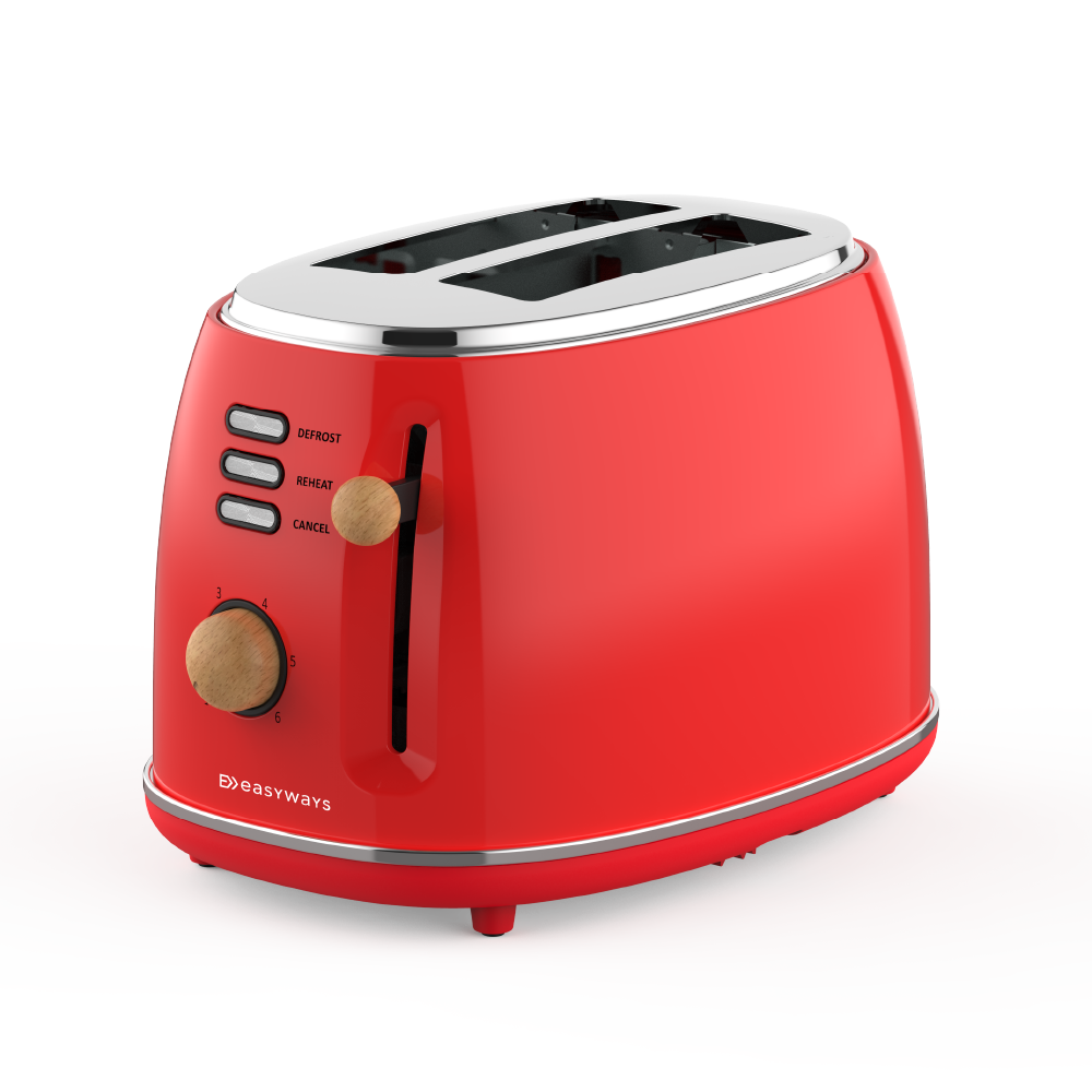 TOSTADOR DESING 2 REBANADAS EN COLOR ROJO EASYWAYS