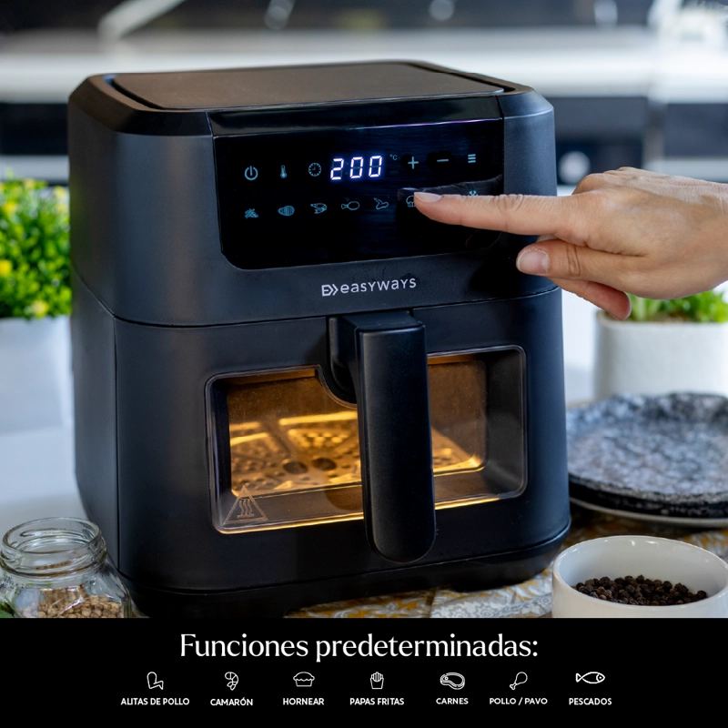 FREIDORA DE AIRE AIR FRYER CHIC PRIME 5 L CON VISOR EASYWAYS - 6