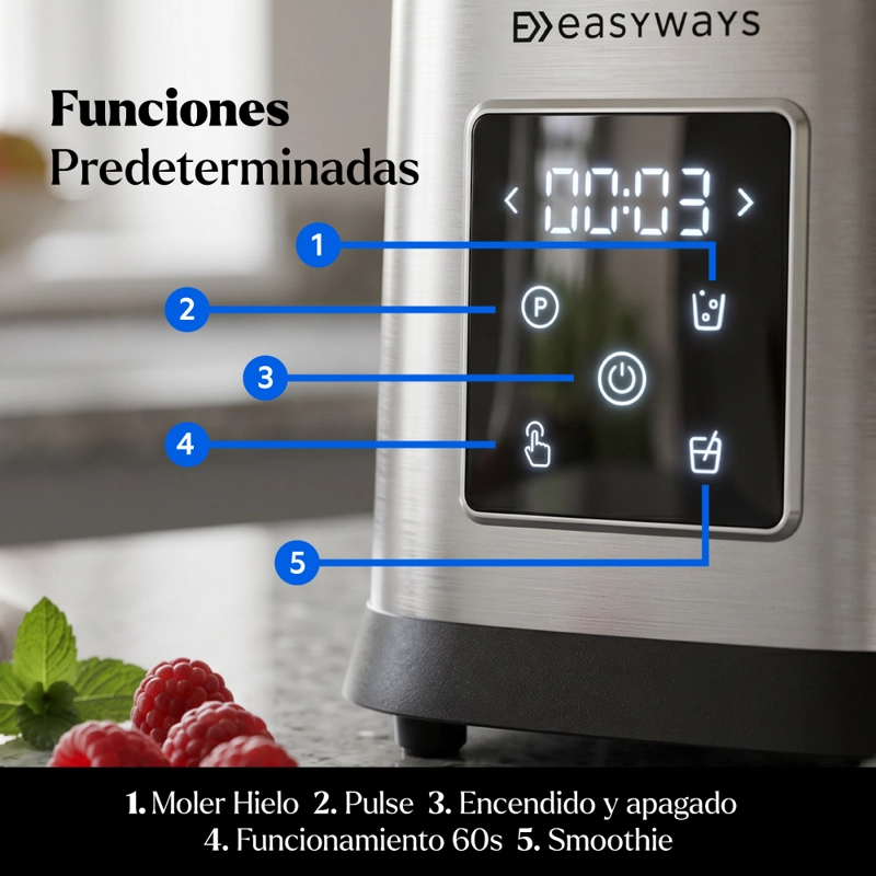 LICUADORA POWERBLEND 1,8 LITROS EASYWAYS + VASO TO GO - 4