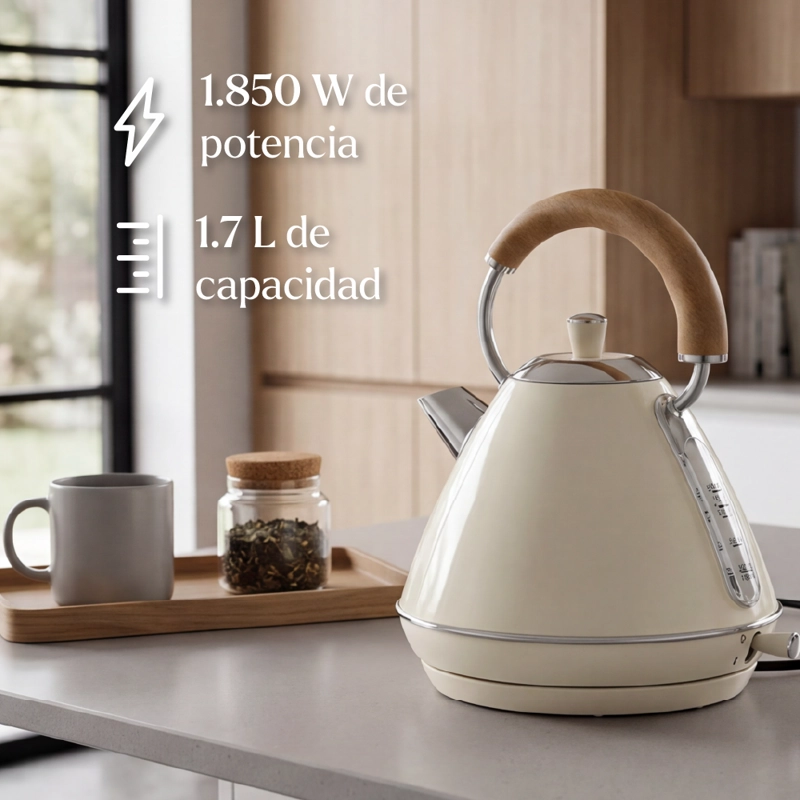 HERVIDOR DESIGN BEIGE 1,7 L EASYWAYS - 4