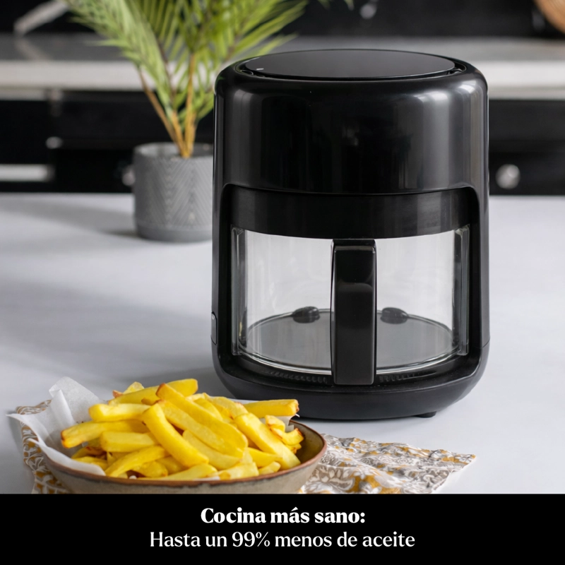 FREIDORA DE AIRE AIR FRYER CRYSTAL 4L VIDRIO EASYWAYS - 4
