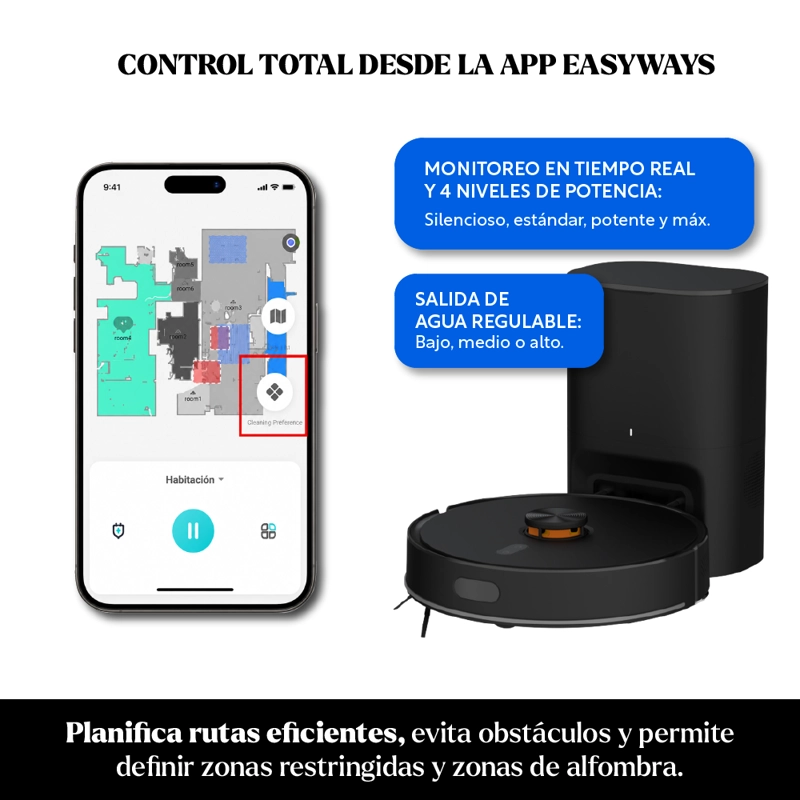 ASPIRADORA ROBOT SMARTCLEAN 360 PRIME CON ESTACION DE AUTOVACIADO - 5