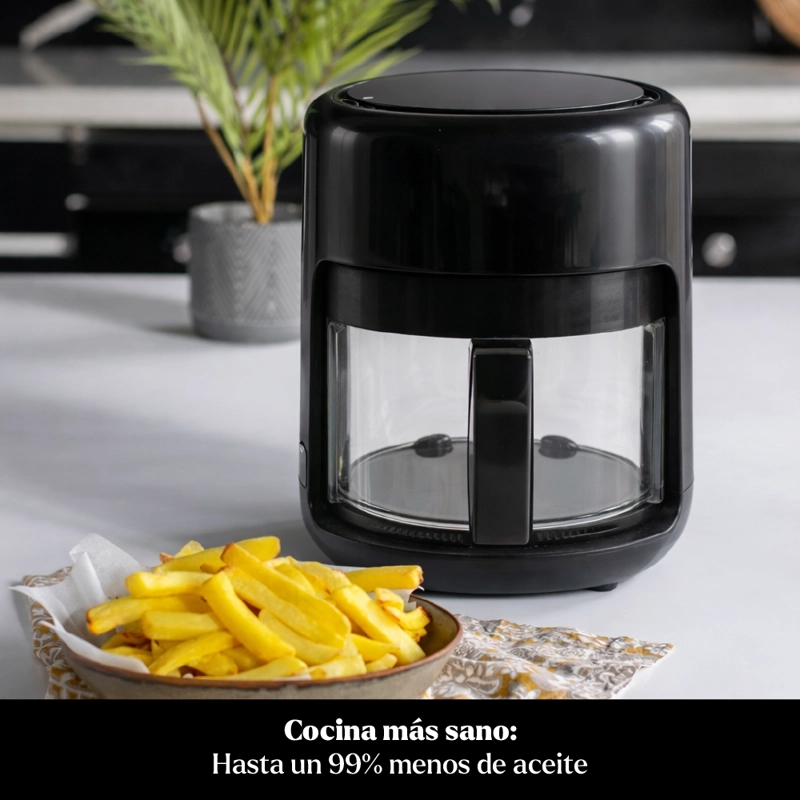 FREIDORA DE AIRE AIR FRYER CRYSTAL 4L VIDRIO EASYWAYS - 4