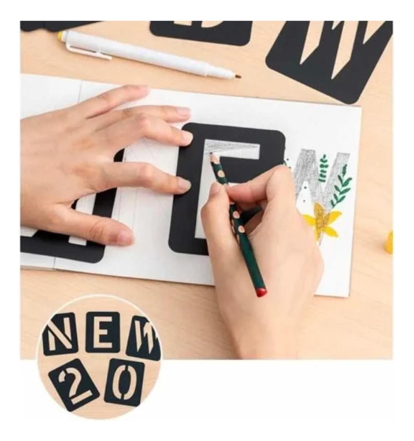 PLANTILLAS REUTILIZABLES PARA LETRAS Y NÚMEROS DE 18.5 CM - 6