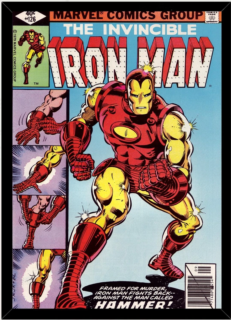 CUADRO DECORATIVO IRON-MAN COMICS MEDIDAS 30X40 CM - 1