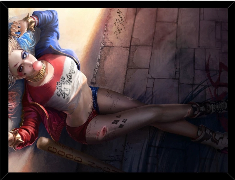 CUADRO DECORATIVO HARLEY QUINN 2 MEDIDAS 30X40 CM - 1