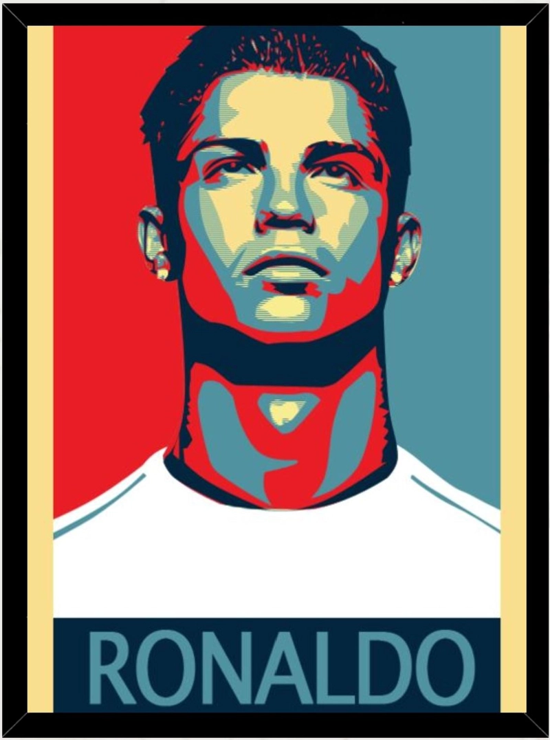 CUADRO DECORATIVO CRISTIANO RONALDO MEDIDAS 30X40 CM - 1
