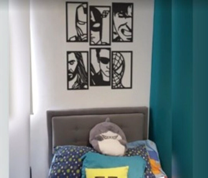CUADROS AVENGERS EN MADERA MDF PACK 6UD - 1