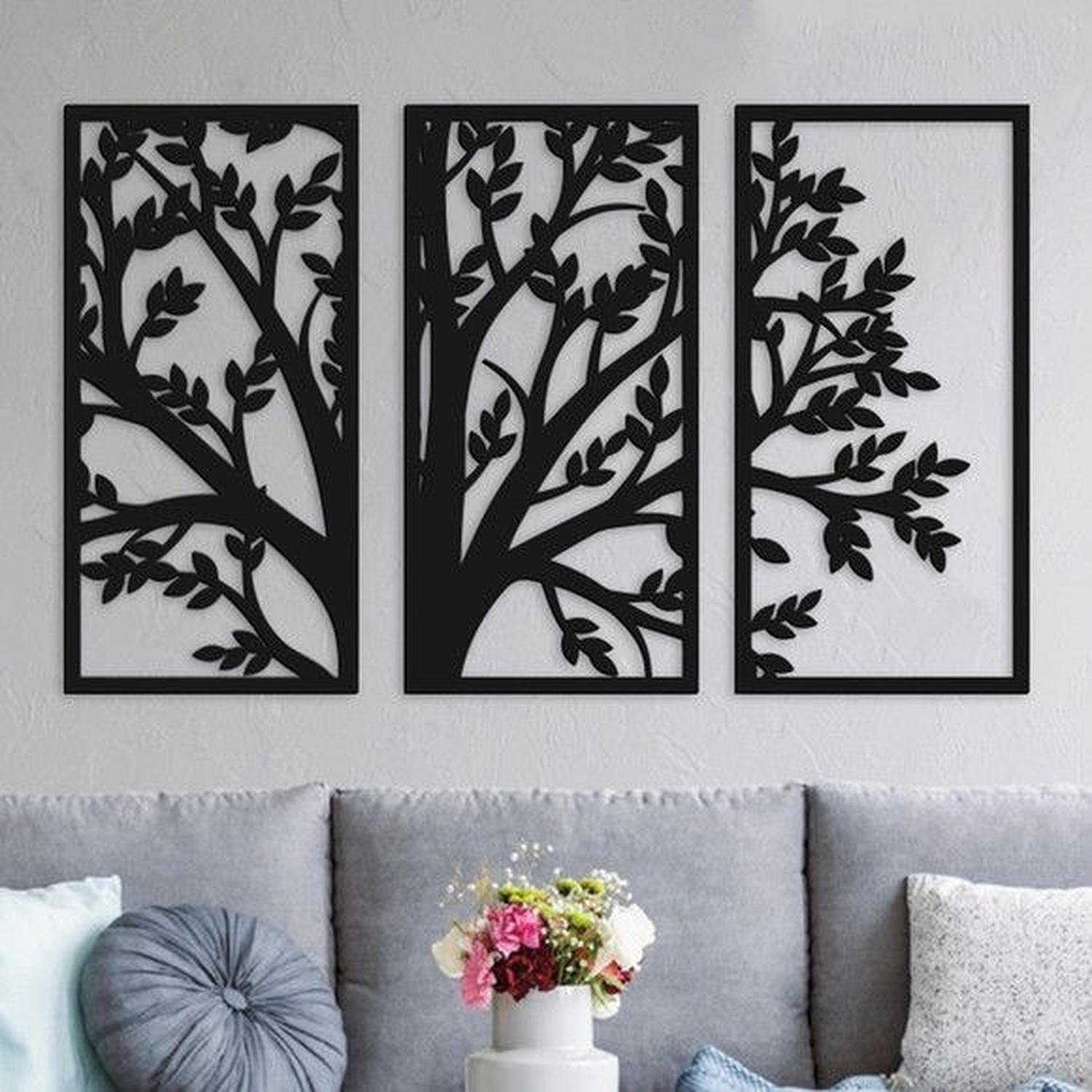 CUADRO DECORATIVO ÁRBOL DE LA VIDA ARTESANAL - 1