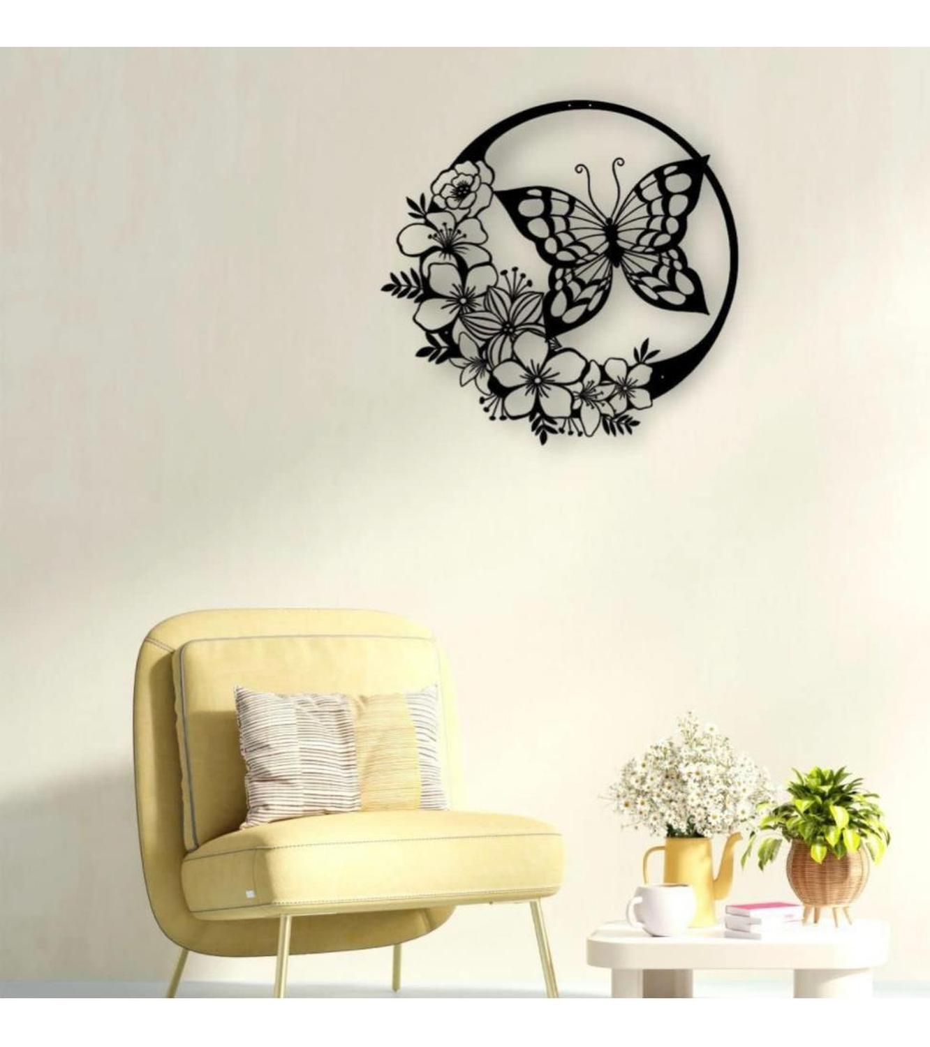 CUADRO DECORATIVO MARIPOSA ARTESANAL EN MADERA MDF 3MM - 3