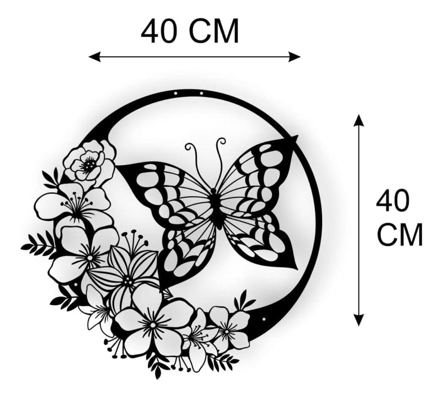 CUADRO DECORATIVO MARIPOSA ARTESANAL EN MADERA MDF 3MM - 5