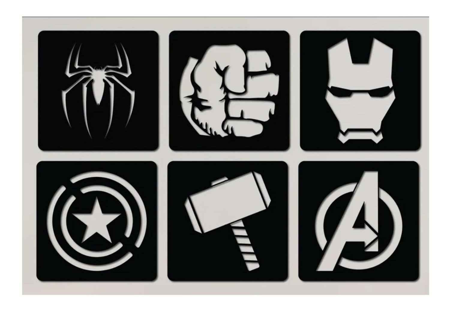 CUADROS AVENGERS 20X20CM CU MADERA MDF - 1