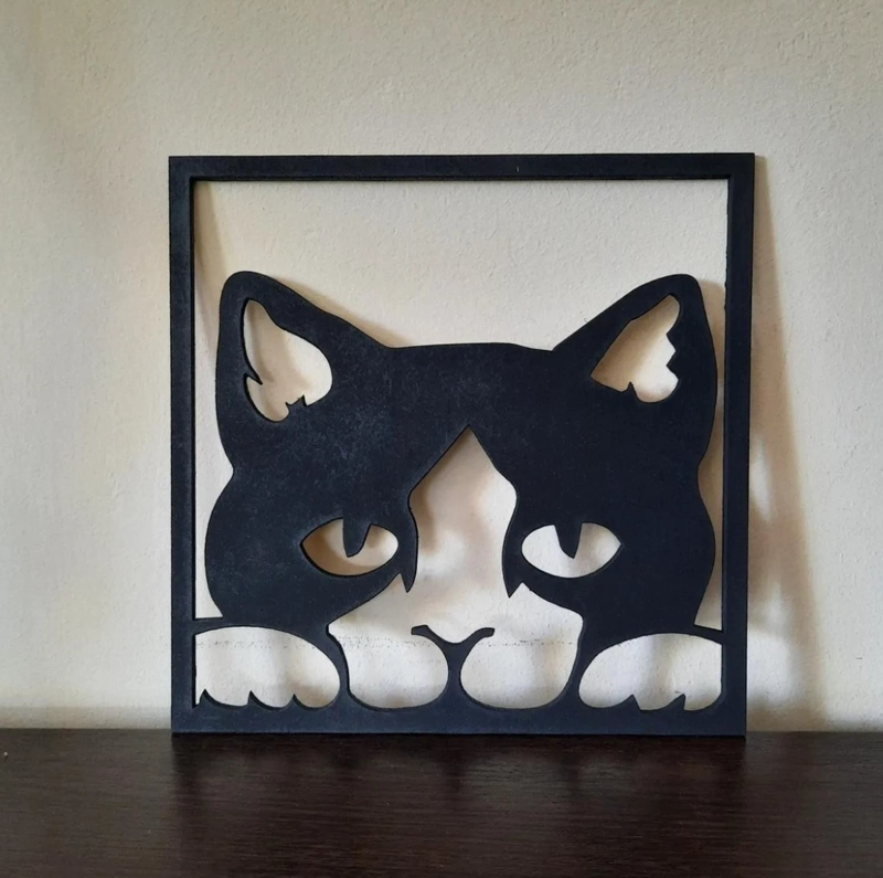 CUADROS GATOS DE LA SUERTE 20CMX20CM PACK 3UD - 4