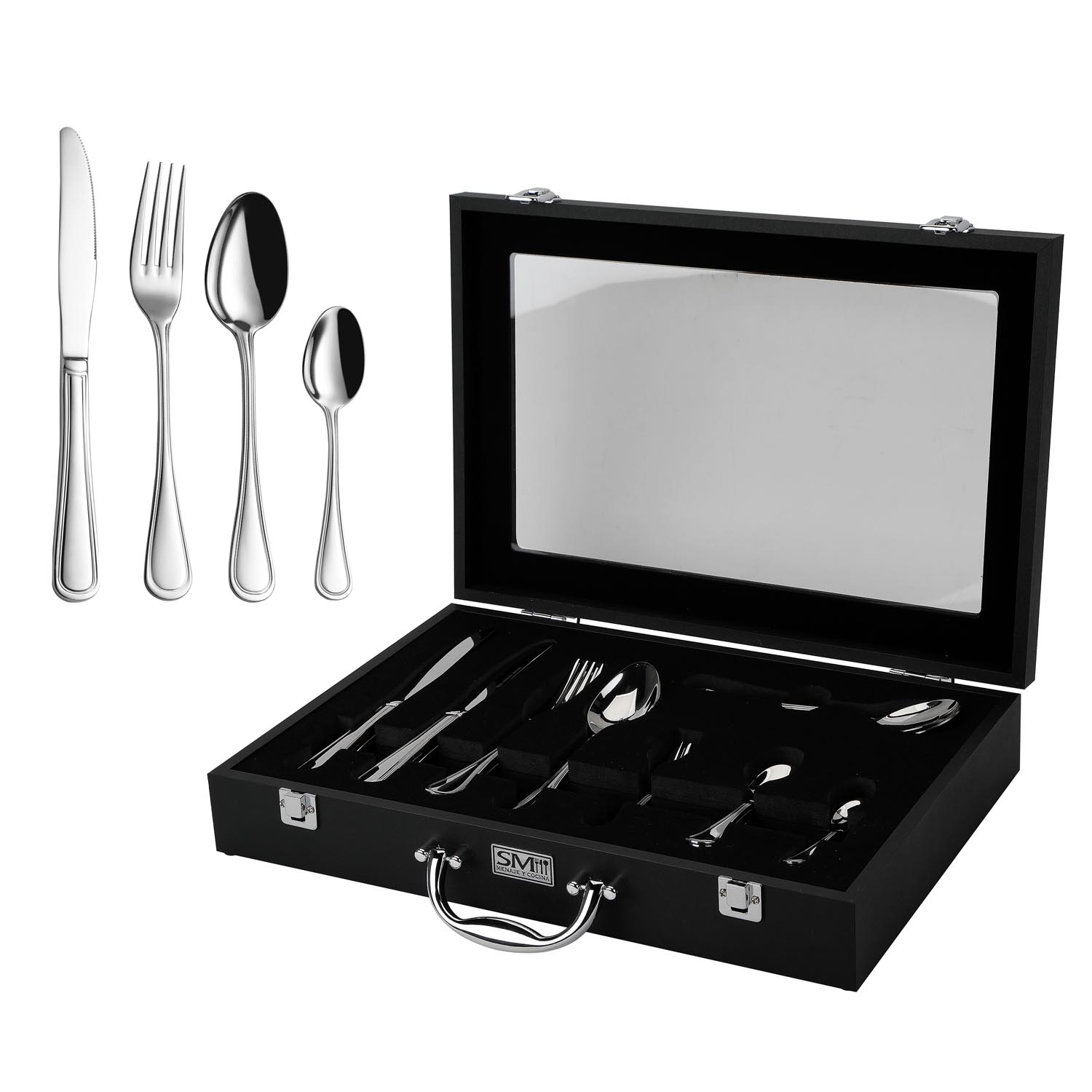 ESTUCHE CUCHILLERIA 12 PERSONAS - 74 PIEZAS PENELOPE - 1