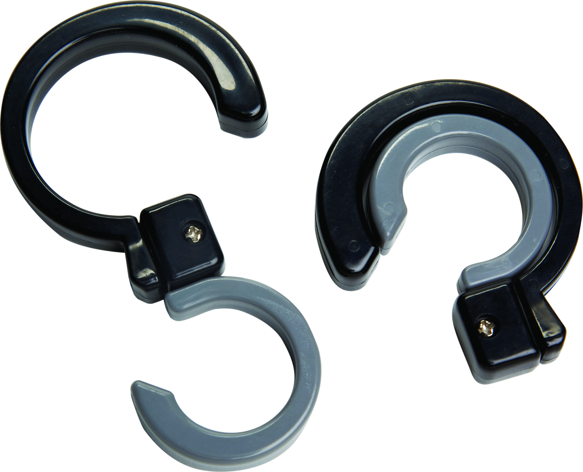 GANCHOS COLGADORES PARA COCHE (2 UNIDADES) - DIONO - NEGRO/GRIS - 1