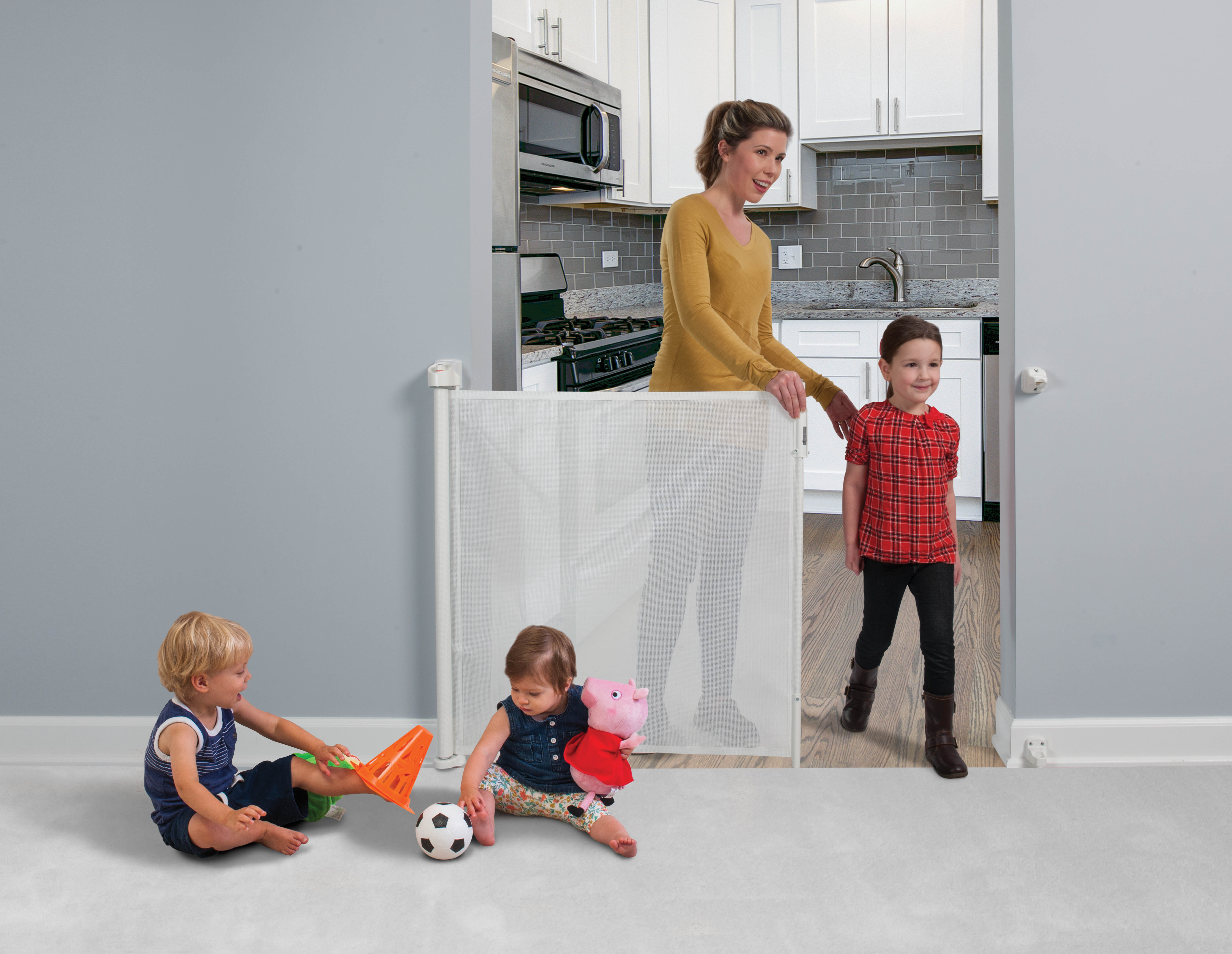 PUERTA DE SEGURIDAD RETRACTIL (ANCHO HASTA 140CM) - KIDCO - BLANCO - 3