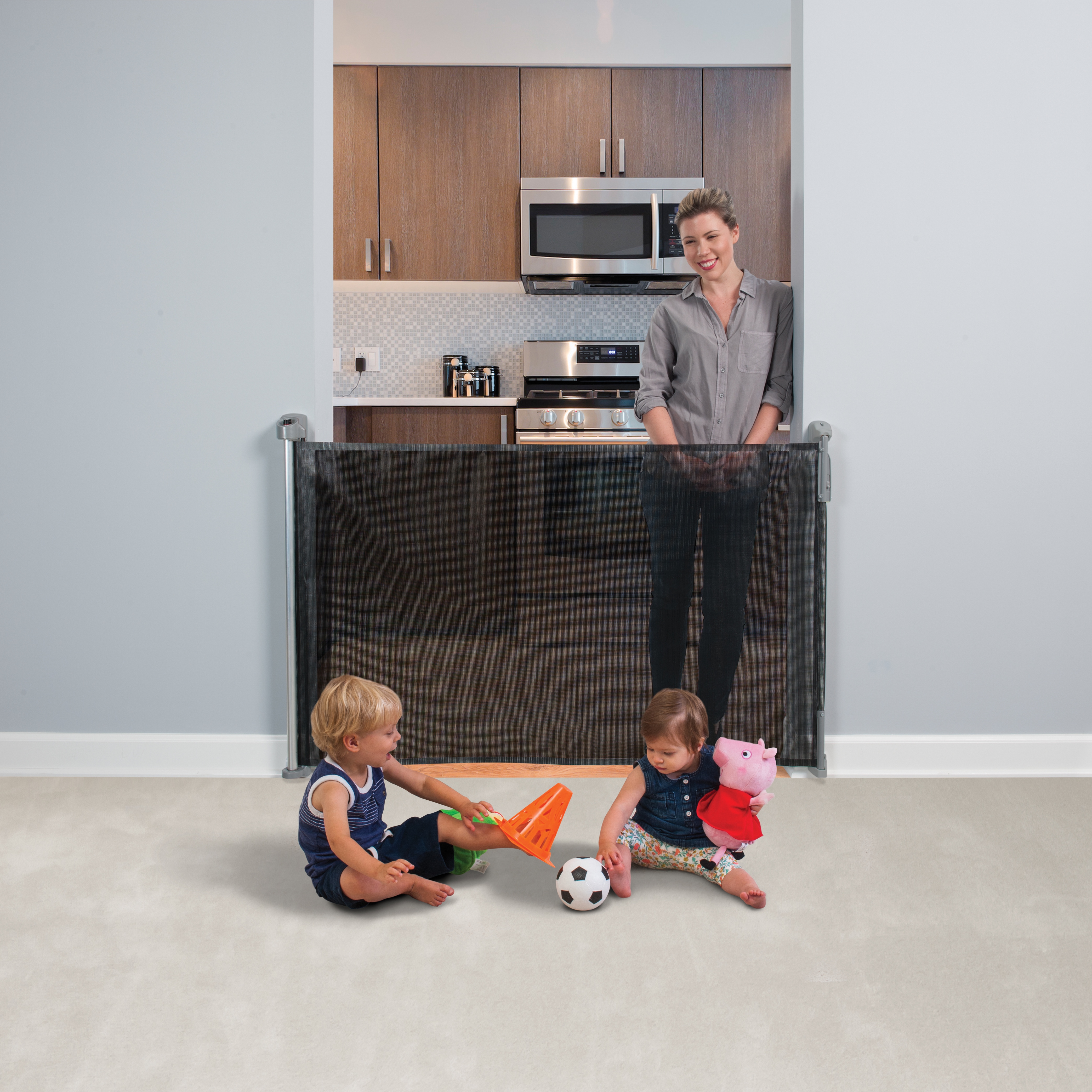 PUERTA DE SEGURIDAD RETRACTIL (ANCHO HASTA 140CM) - KIDCO - NEGRO - 3