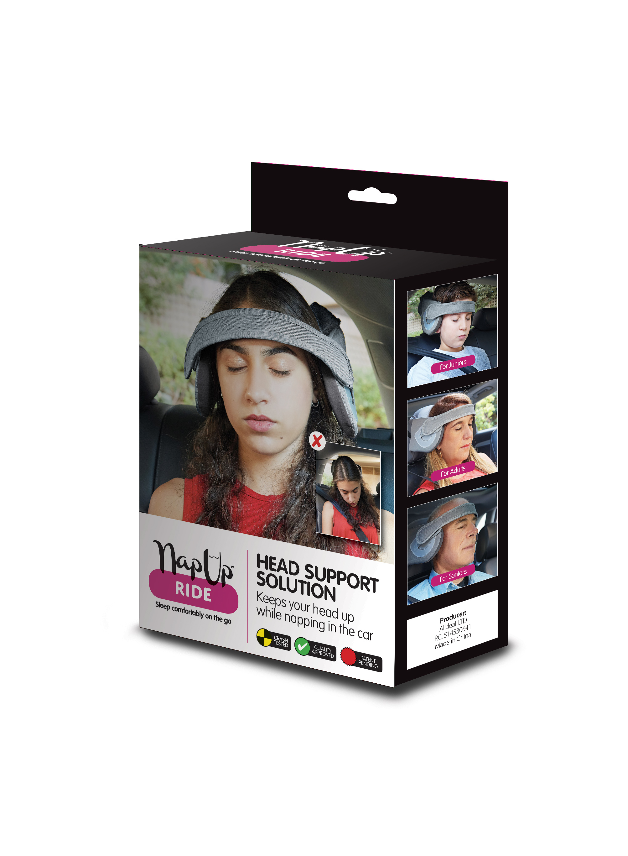 SUJETA CABEZA PARA ASIENTO DE AUTO NAPUP RIDE - 1