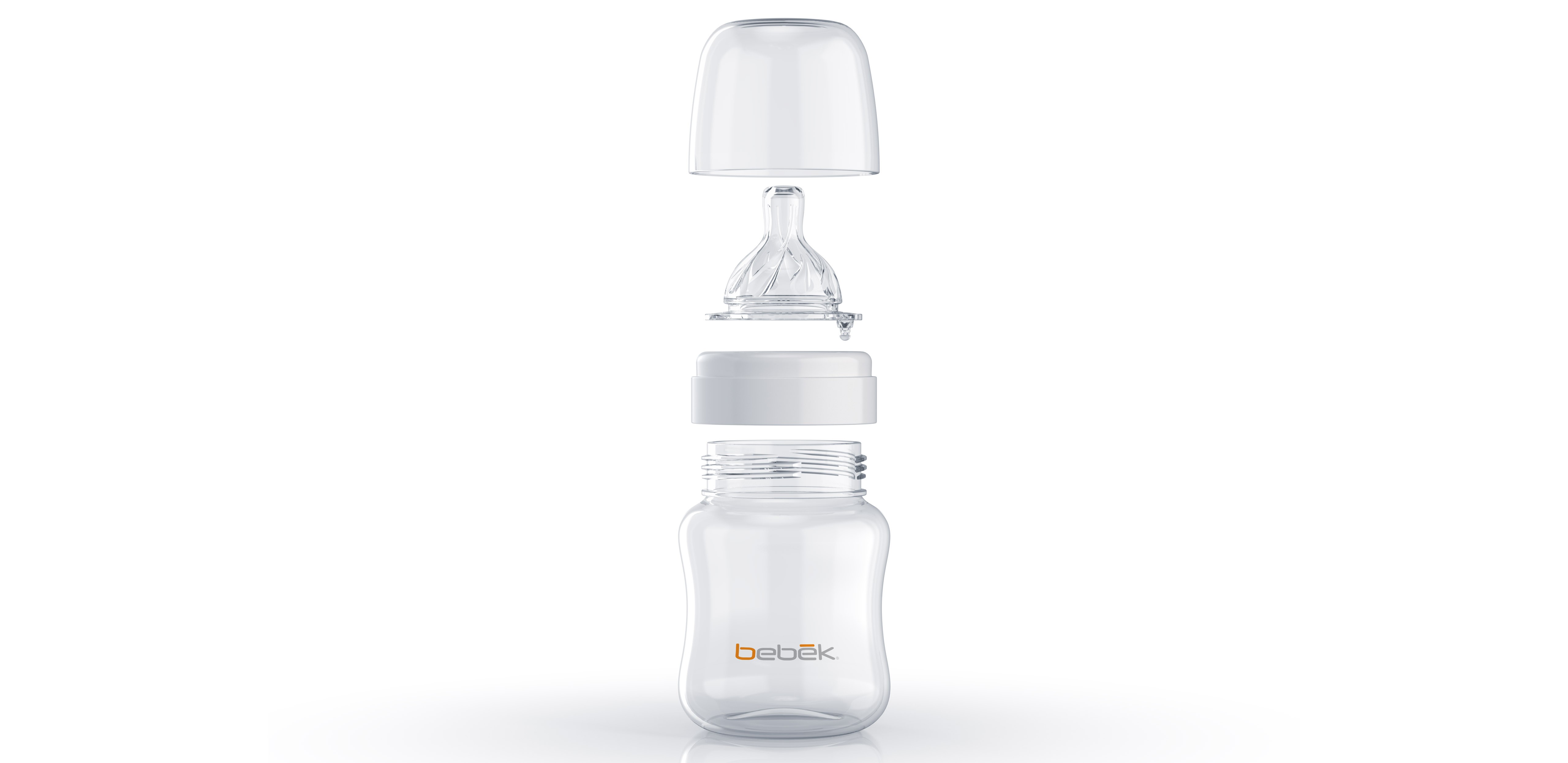 BIBERÓN BEBEK 26103 CLÁSICO 90ML TETINA SENSEFLO™ FLUJO LENTO BLANCO - 2