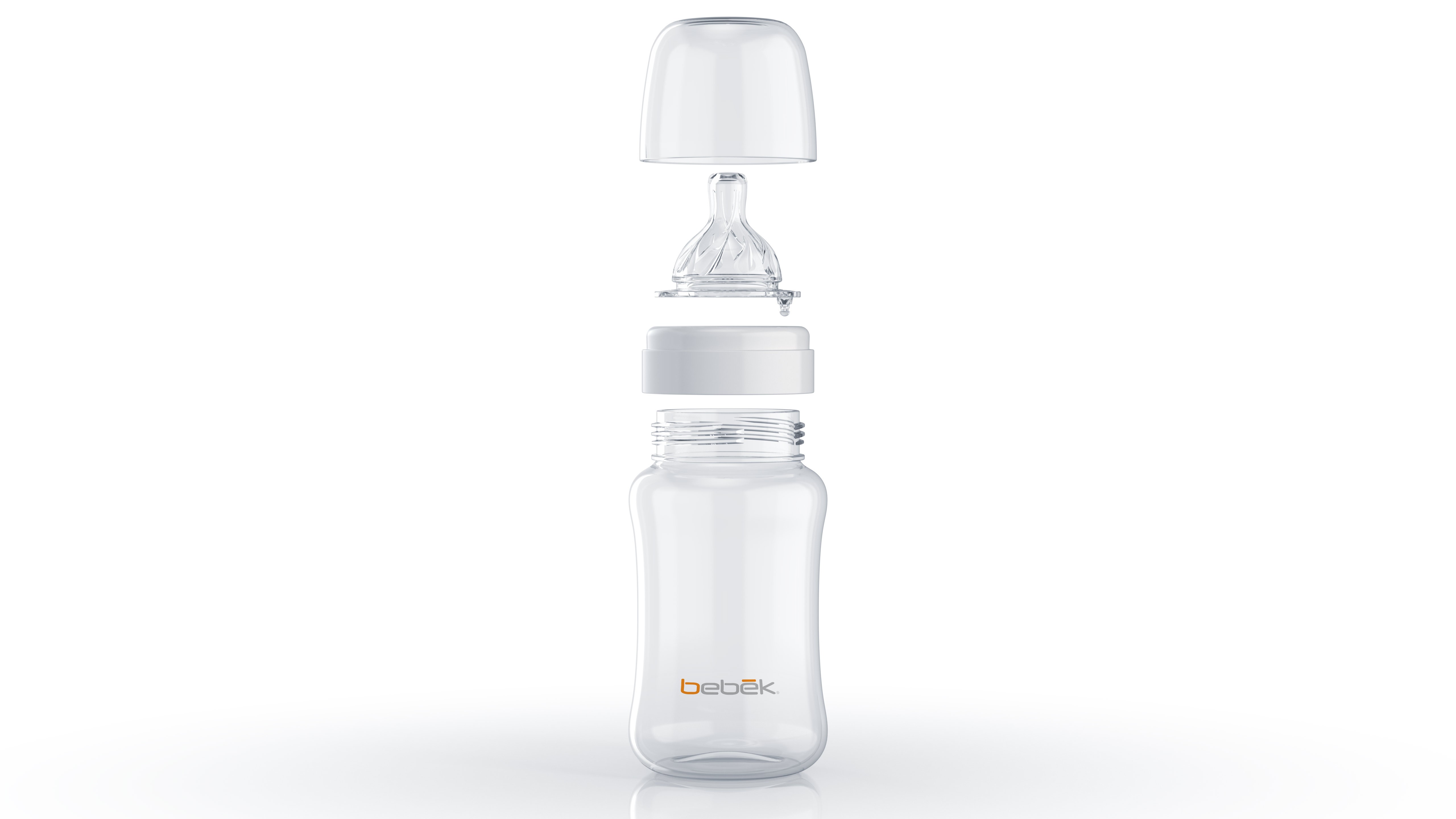 BIBERÓN BEBEK 26109 CLÁSICO 270ML TETINA SENSEFLO™ FLUJO MEDIO BLANCO - 2
