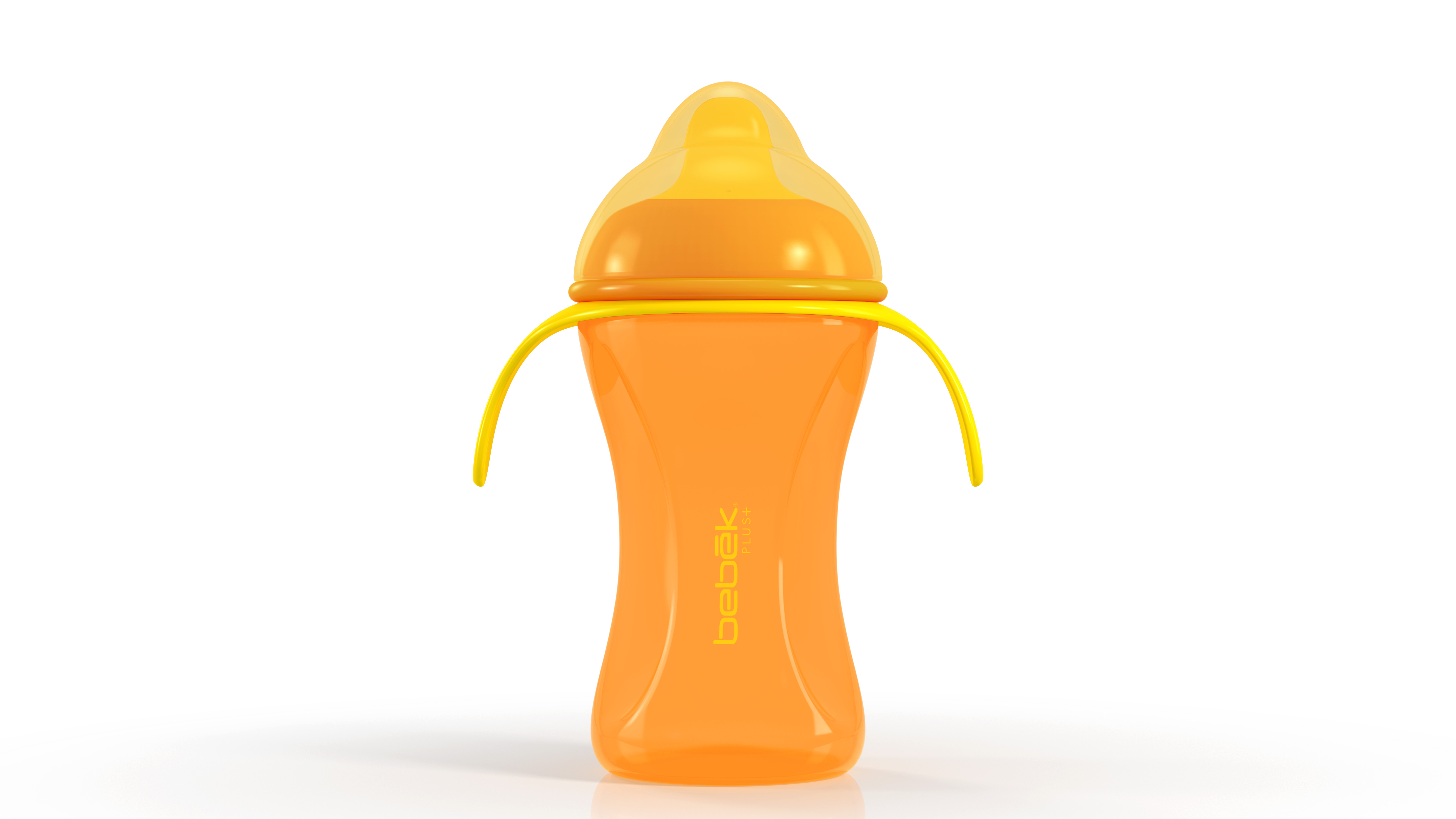 VASO DE ENTRENAMIENTO PLUS 240ML CON ASAS - VALVULA DE SILICONA SENSEFLO™ - NARANJO - 1