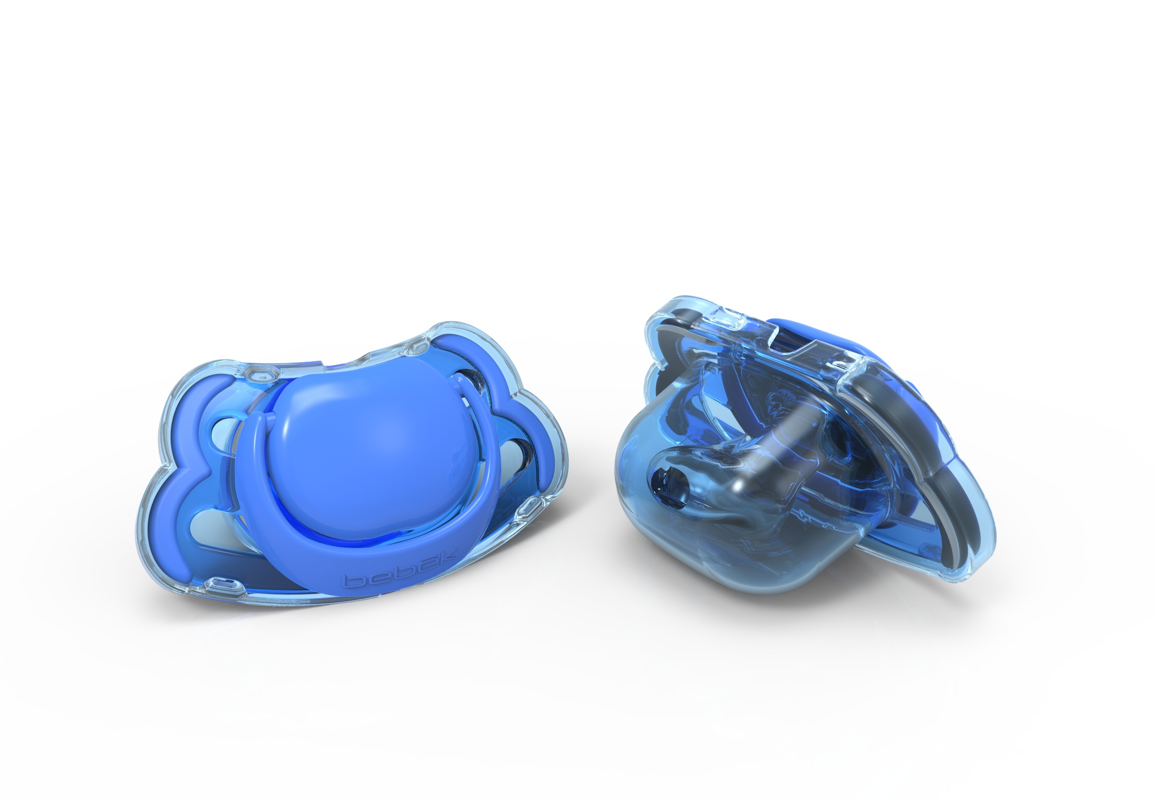 PACK DE 2 CHUPETES - FORMA ORTODONTICA (0-3 MESES) - AZUL - 1