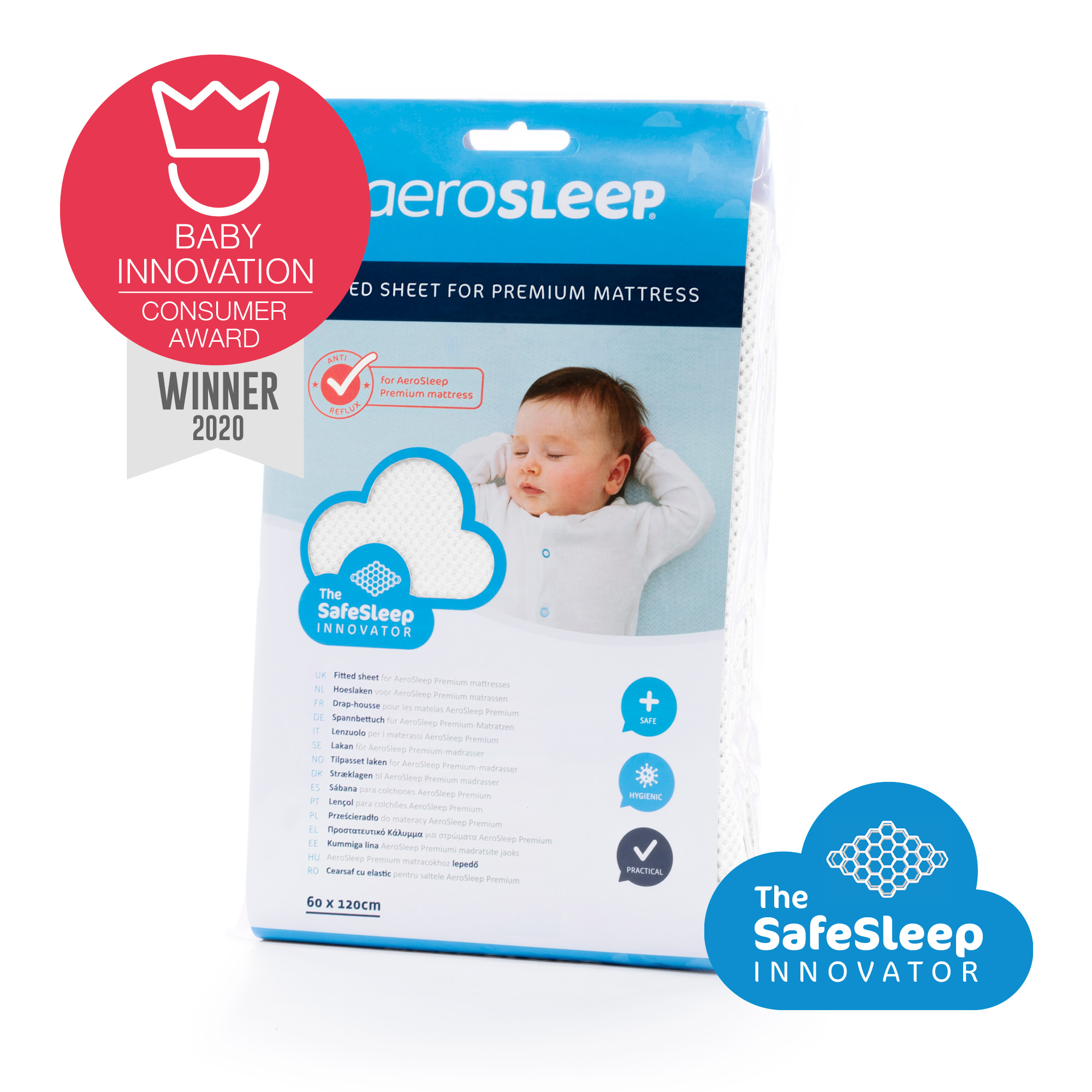 SABANA PARA COLCHON EVOLUTION PREMIUM AEROSLEEP 140 X 70 - BLANCO - 4