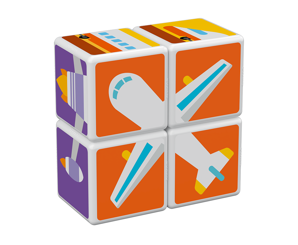 CUBOS MAGNETICOS MAGICUBE TRANSPORTES (4 PIEZAS) - 2